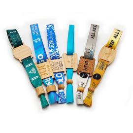 Adjustable RFID wooden wristbands for festival