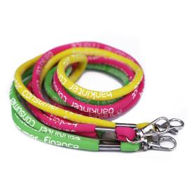 Recycling Lanyard Bracelet Festival Event Polyester Satin Ribbon Lanyard